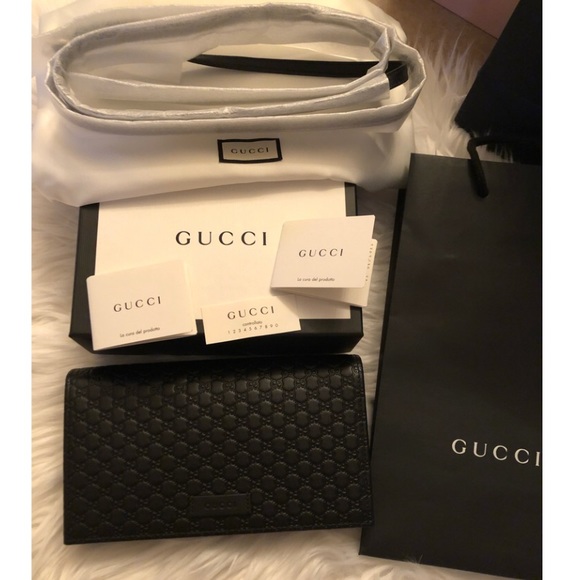 Gucci Handbags - Gucci Microguccisima Crossbody Wallet